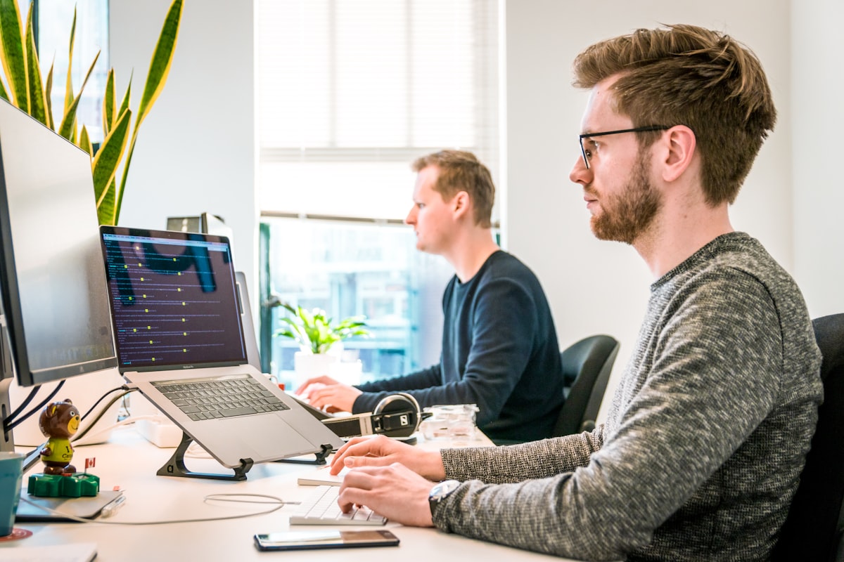 Product and engineering team collaborating on software architecture